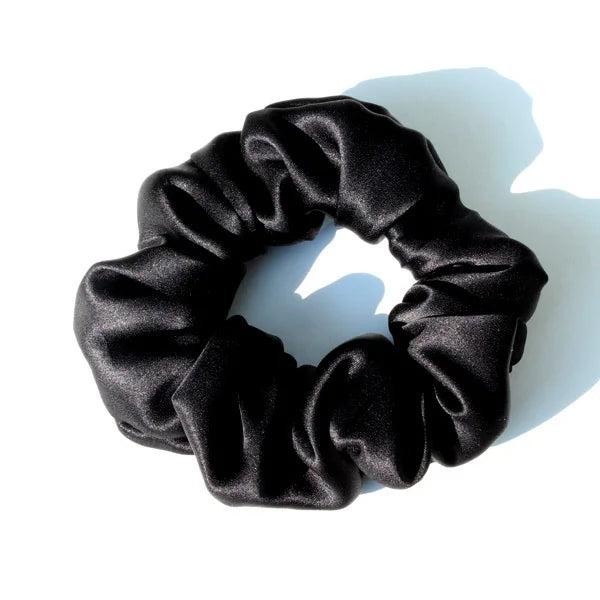100 % reine Maulbeerseide – Große Haargummis – Haargummibänder – Elastische Zopfgummis für Frauen und Mädchen – 19 Momme – 3,5 cm