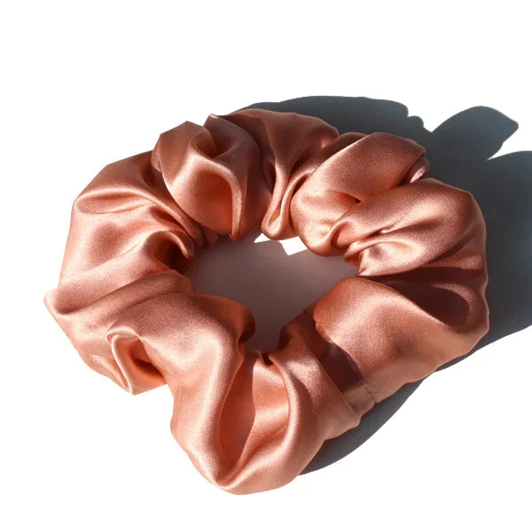 100 % reine Maulbeerseide – Große Haargummis – Haargummibänder – Elastische Zopfgummis für Frauen und Mädchen – 19 Momme – 3,5 cm