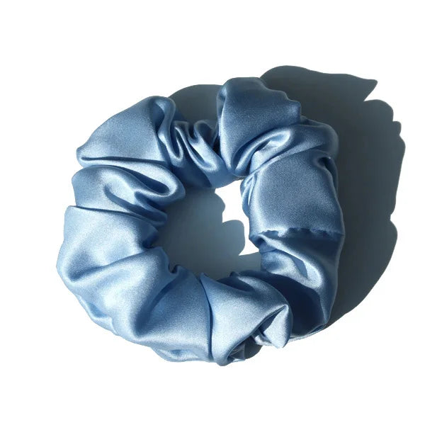 100 % reine Maulbeerseide – Große Haargummis – Haargummibänder – Elastische Zopfgummis für Frauen und Mädchen – 19 Momme – 3,5 cm