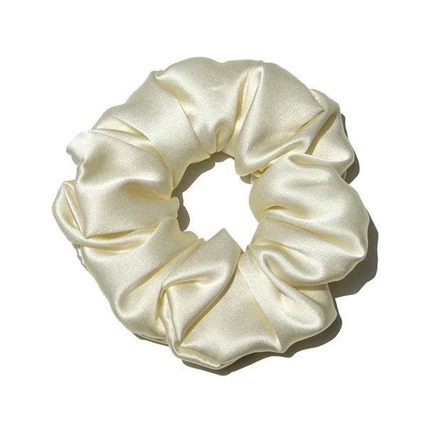 100 % reine Maulbeerseide – Große Haargummis – Haargummibänder – Elastische Zopfgummis für Frauen und Mädchen – 19 Momme – 3,5 cm