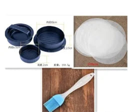 Burgerpresse, antihaftbeschichtet, Hamburger-Patty-Maker mit Wachspapier, Aluminium-Burger-Maker für Grill und Küche