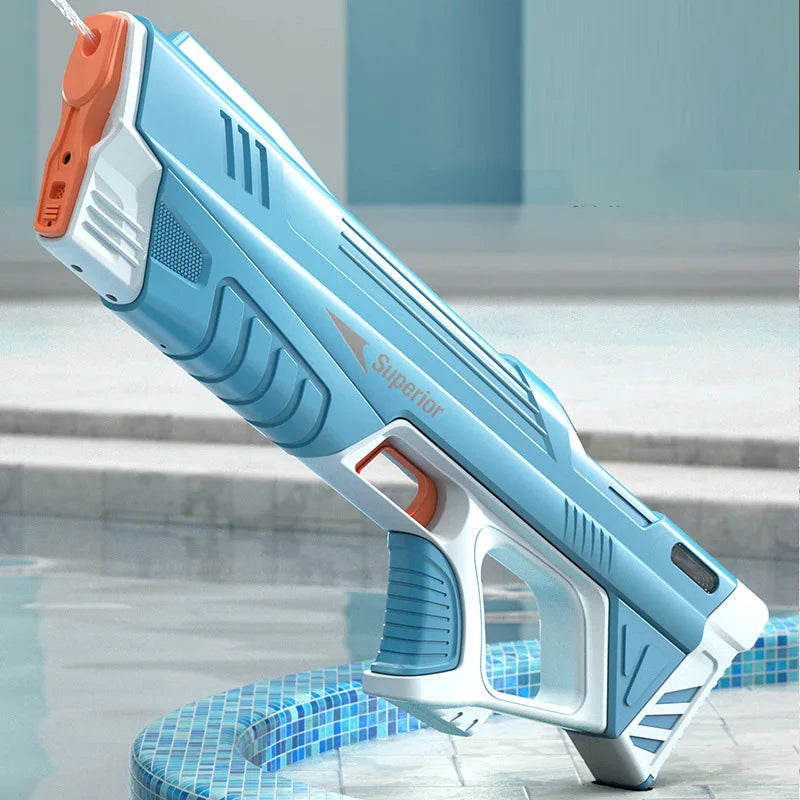 43 cm Vollautomatische elektrische Wasserpistole – Tragbares Spielzeug für Kinder – Sommer, Strand, Outdoor-Kämpfe – Fantasie-Spielzeug für Jungen und Kinder