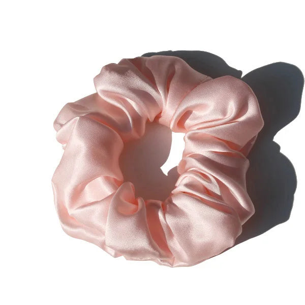 100 % reine Maulbeerseide – Große Haargummis – Haargummibänder – Elastische Zopfgummis für Frauen und Mädchen – 19 Momme – 3,5 cm