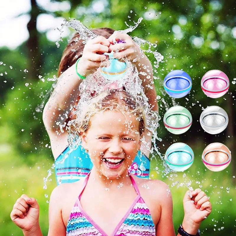 Wiederverwendbare magnetische Wasserballons – Nachfüllbare Wasserbomben – Schnell befüllbar und selbstverschließend – Spritzbälle für Kinder – Ideal für Schwimmbad und Wasserspiele