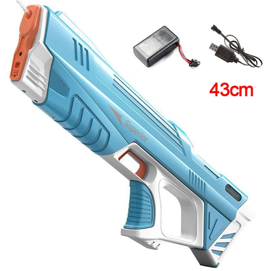 43 cm Vollautomatische elektrische Wasserpistole – Tragbares Spielzeug für Kinder – Sommer, Strand, Outdoor-Kämpfe – Fantasie-Spielzeug für Jungen und Kinder