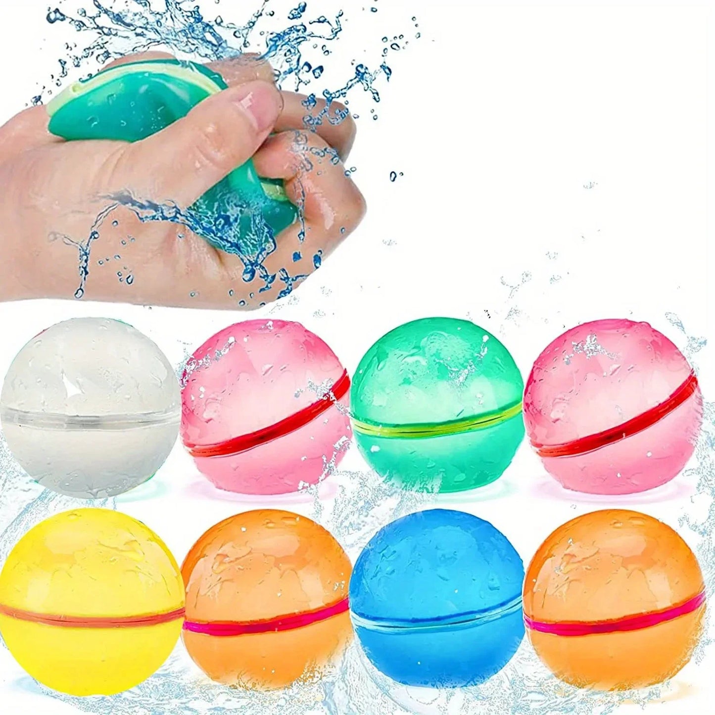 Wiederverwendbare magnetische Wasserballons – Nachfüllbare Wasserbomben – Schnell befüllbar und selbstverschließend – Spritzbälle für Kinder – Ideal für Schwimmbad und Wasserspiele